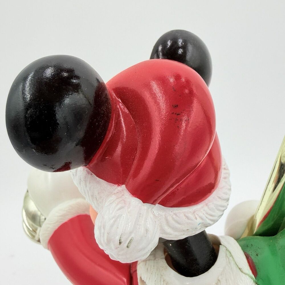 Vintage 95' Mr. Christmas Mickey Mouse Santa Lighted Tree Topper P135 No Adapter - Picture 10 of 13